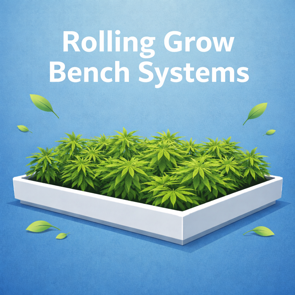 rolling grow bench, rolling grow benches, rolling bench system